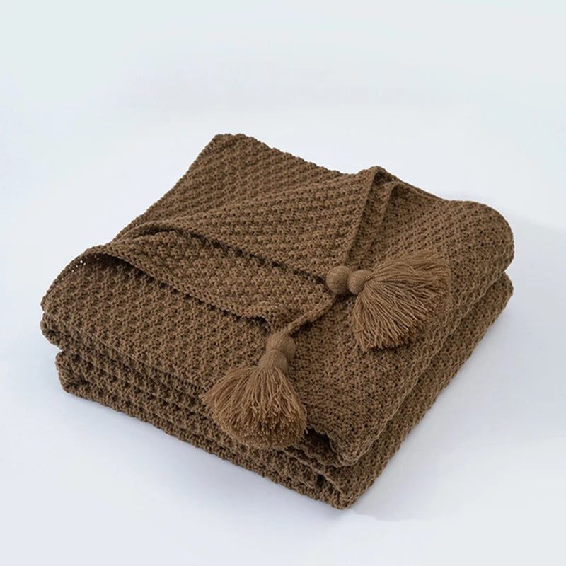 Cozy Natural Fiber Throw Blanket
