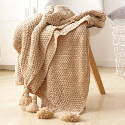 Cozy Natural Fiber Throw Blanket - Halri