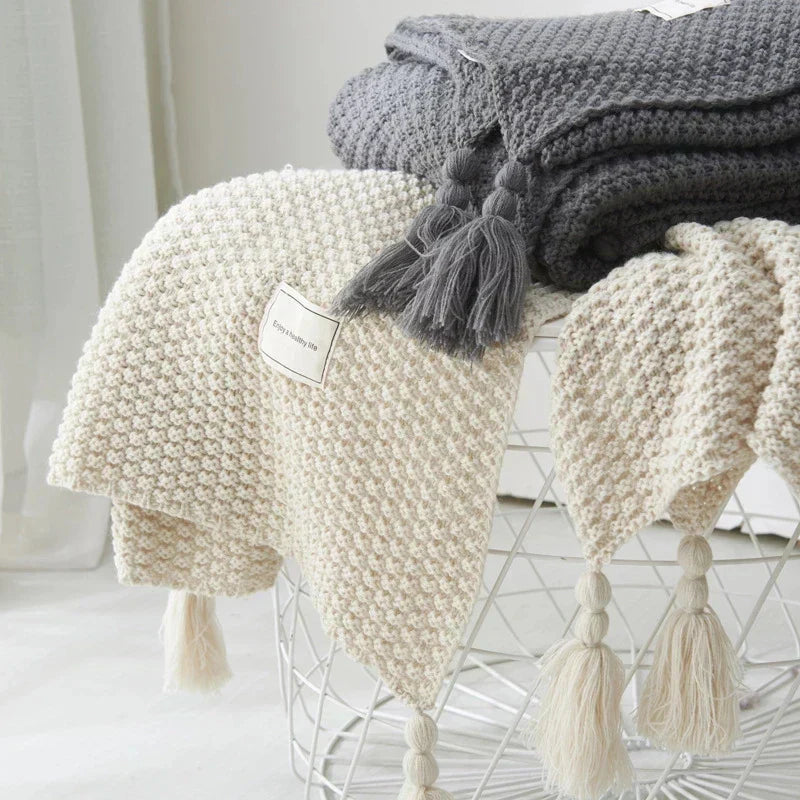 Cozy Natural Fiber Throw Blanket