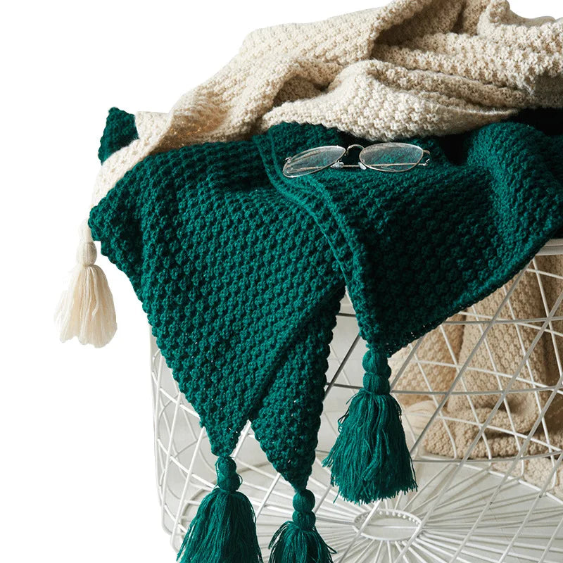Cozy Natural Fiber Throw Blanket
