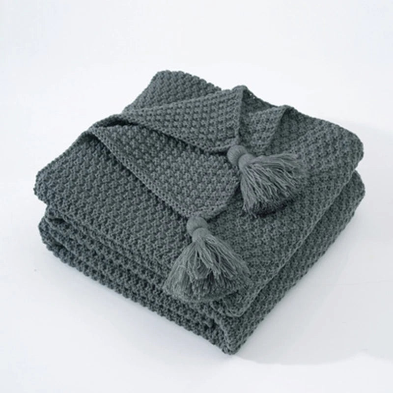 Cozy Natural Fiber Throw Blanket