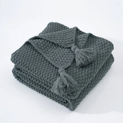 Cozy Natural Fiber Throw Blanket