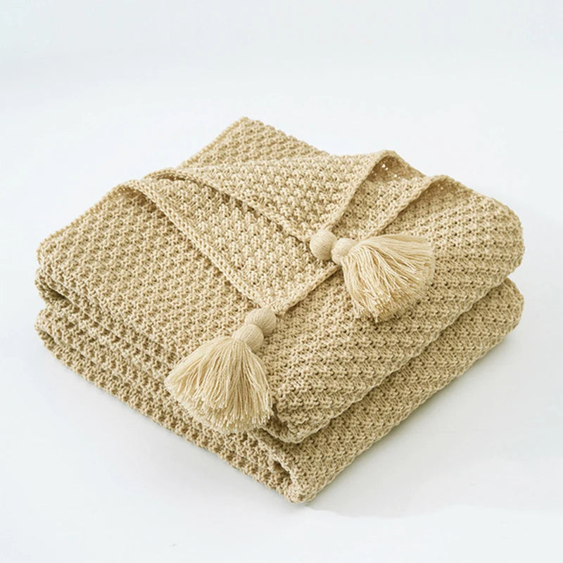 Cozy Natural Fiber Throw Blanket