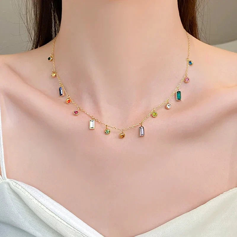 Delicate Sparkle Crystal Choker Necklace - Halri