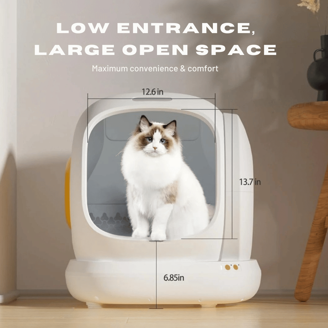 Advanced Automatic Pet Litter Box with Mobile Health Monitor