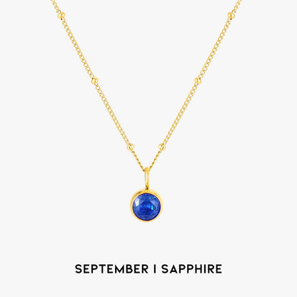 Gemstone Drop Pendant Necklace