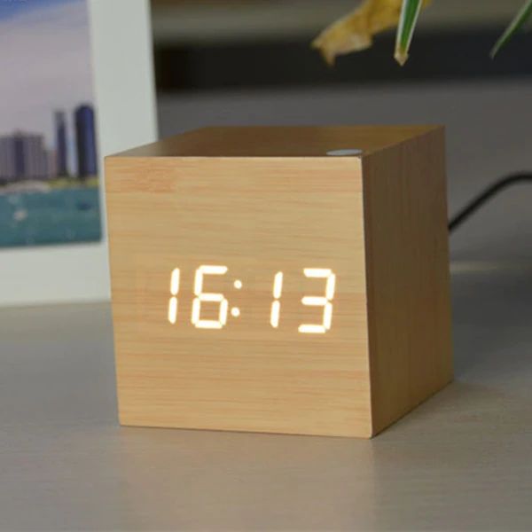 Sleek Digital Desk Clock Modern Home Decoration