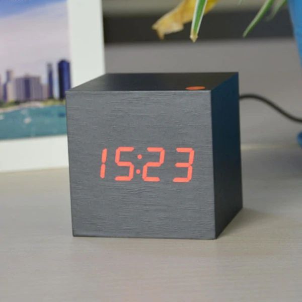 Sleek Digital Desk Clock Modern Home Decoration