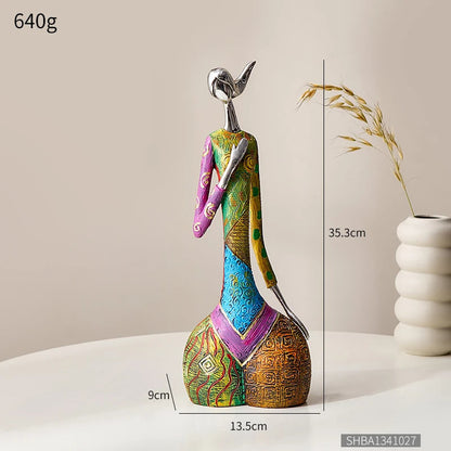 Vibrant Artistic Decorative Figurine Set for Home