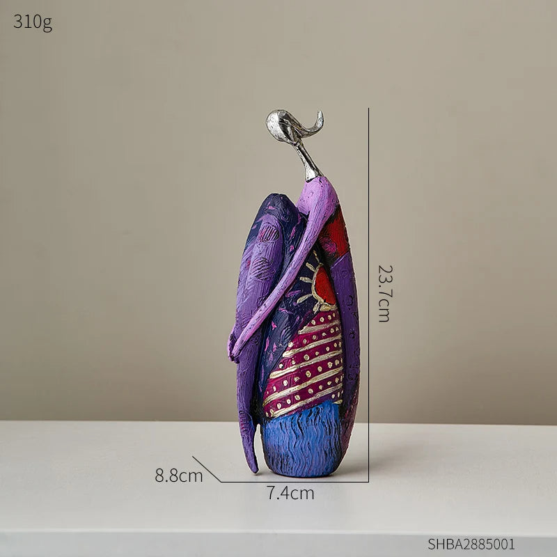 Vibrant Artistic Decorative Figurine Set for Home
