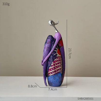 Vibrant Artistic Decorative Figurine Set for Home