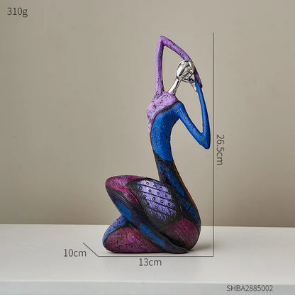 Vibrant Artistic Decorative Figurine Set for Home