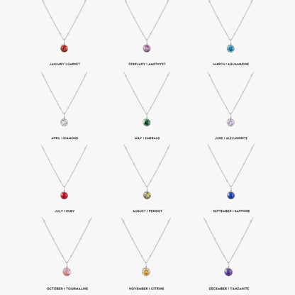 Gemstone Drop Pendant Necklace