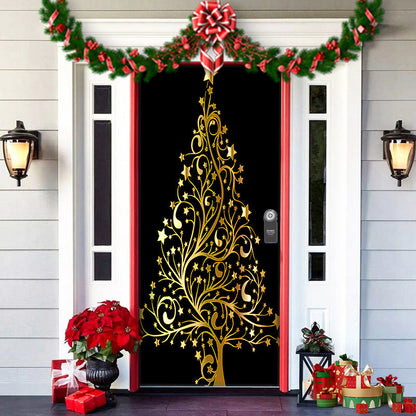 Spooky Christmas Yard Decor Elves Door Wrap