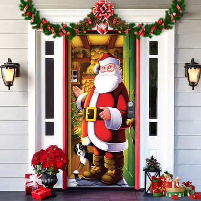 Spooky Christmas Yard Decor Elves Door Wrap