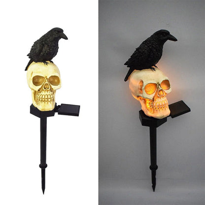 Spooky Solar Powered Skull String Lights - Halri