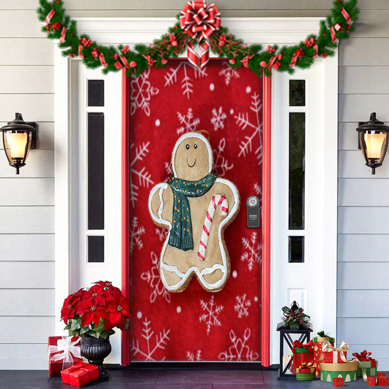 Spooky Christmas Yard Decor Elves Door Wrap