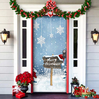Spooky Christmas Yard Decor Elves Door Wrap