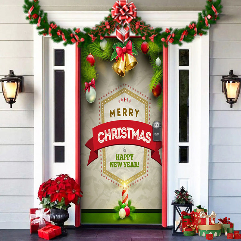 Spooky Christmas Yard Decor Elves Door Wrap