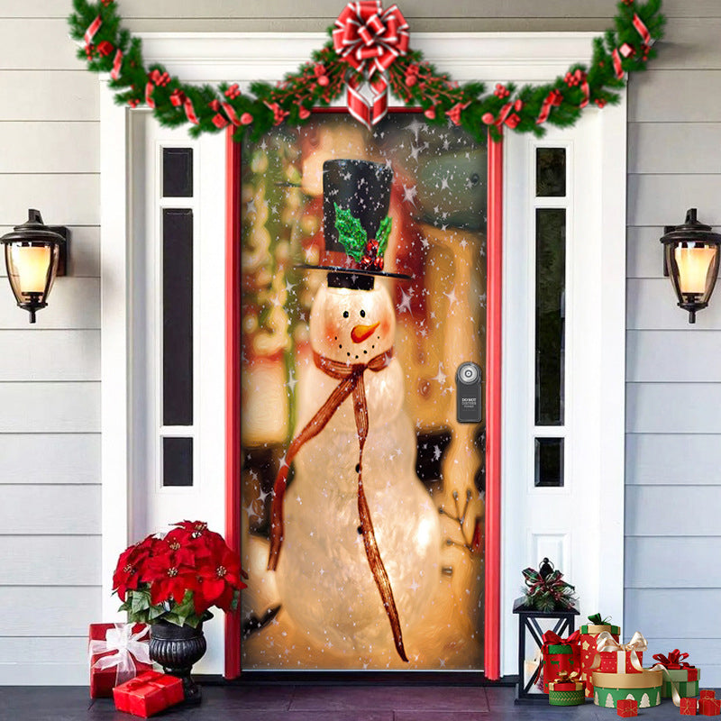 Spooky Christmas Yard Decor Elves Door Wrap