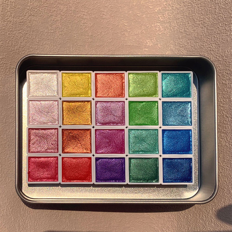 Vibrant Watercolor Art Paint Set 20 Shades