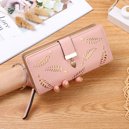 Stylish Leaf Print Women's Wallet