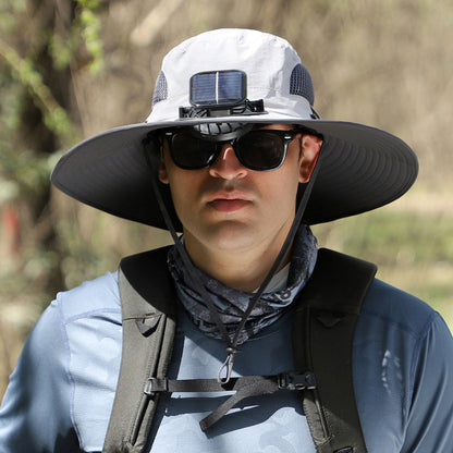 Waterproof Outdoor Fishing Cap with Solar Powered Fan