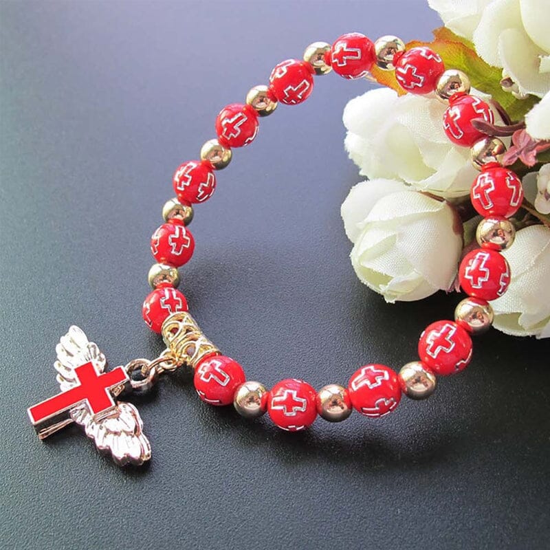 Beautiful Wing Shaped Cross Bracelet - Halri