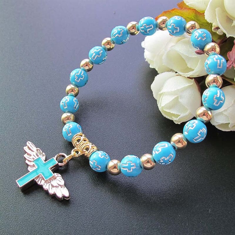 Beautiful Wing Shaped Cross Bracelet