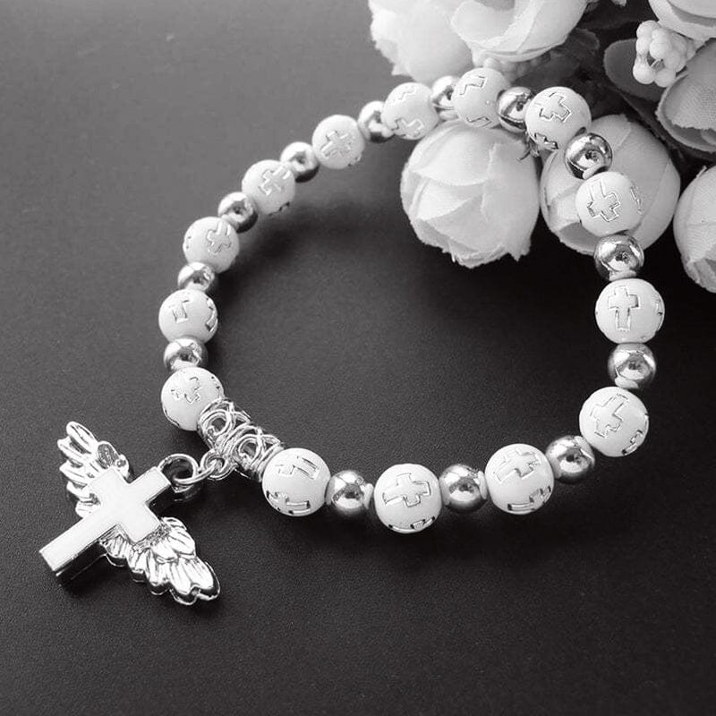 Beautiful Wing Shaped Cross Bracelet