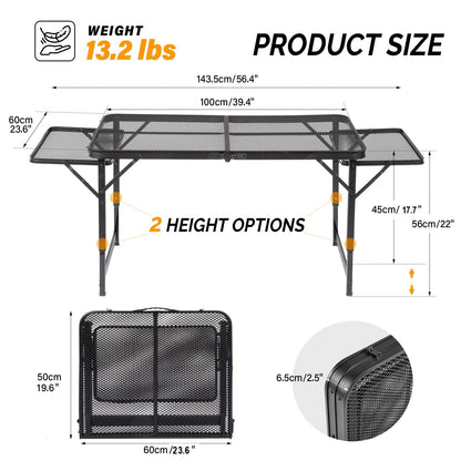 Compact Collapsible Outdoor BBQ Table