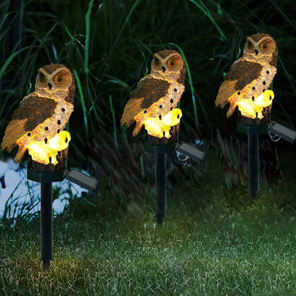 Solar Powered Owl Garden Lantern