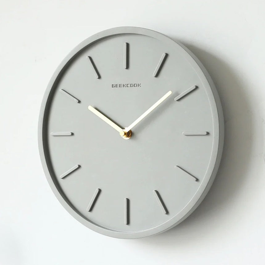 Modern Minimalist Concrete Wall Clock
