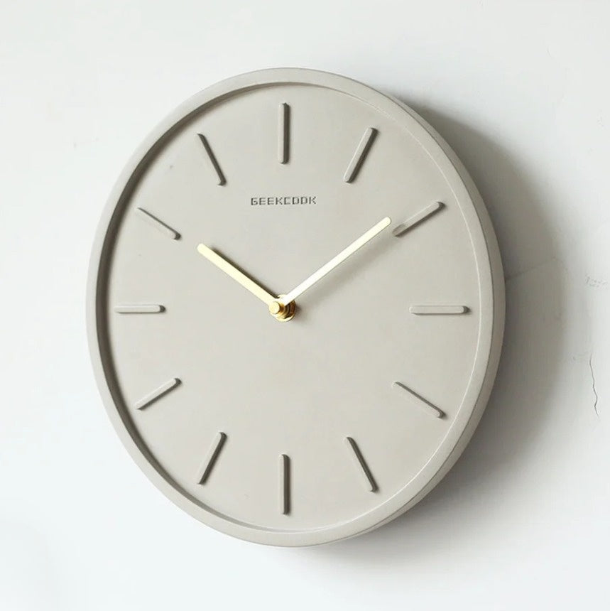 Modern Minimalist Concrete Wall Clock