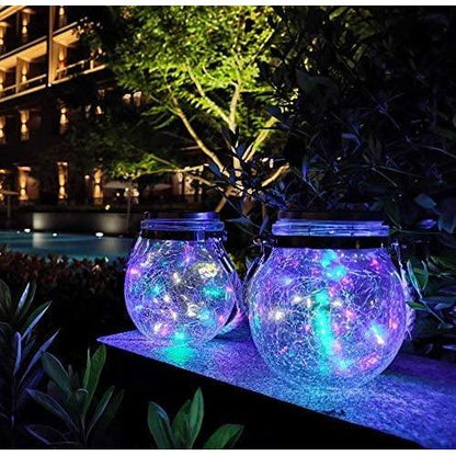 Rustic Solar Garden Jar Light