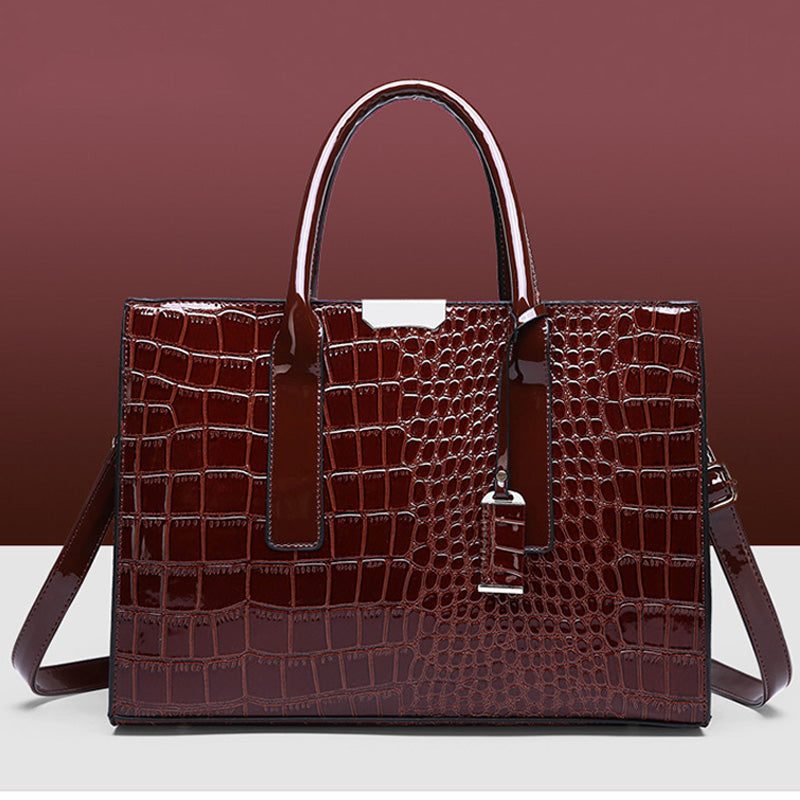Luxury Croc Pattern Tote Bag - Halri