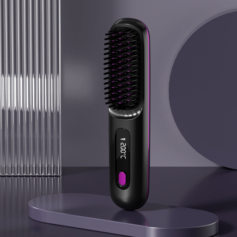 Fast Wireless Ceramic Hair Straightener Comb - Halri
