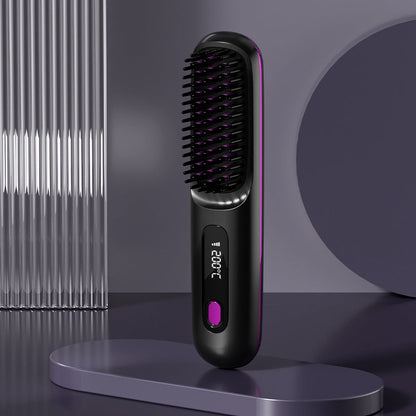 Fast Wireless Ceramic Hair Straightener Comb - Halri