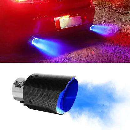 Halri | LED Muffler Tip - Carbon Fiber with Flame Design