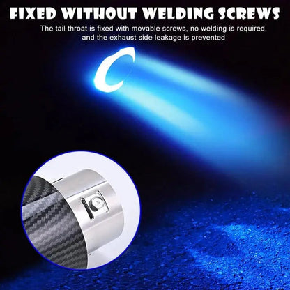 Halri | LED Muffler Tip - Carbon Fiber with Flame Design