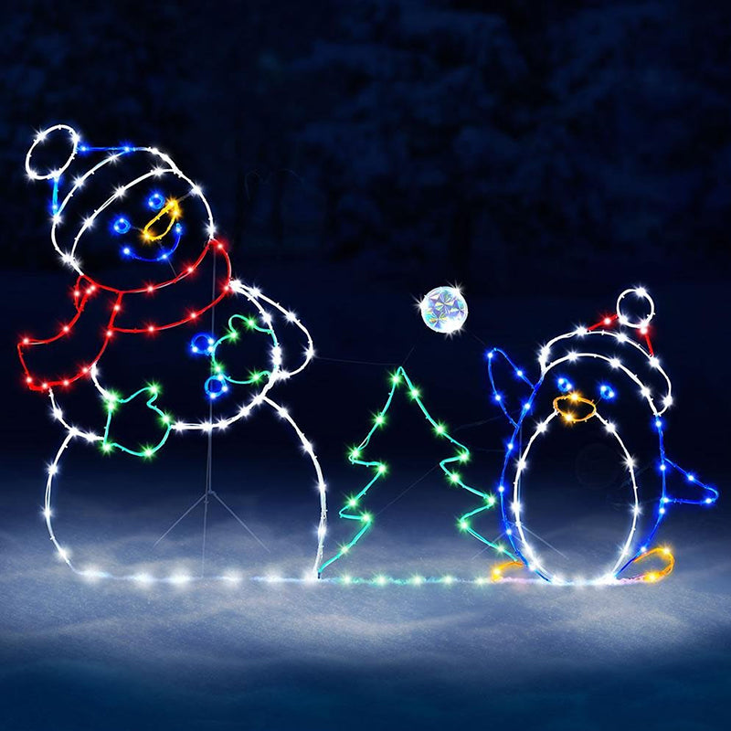 Colorful Twinkling Snowglobe Lamp