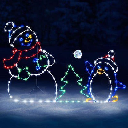 Colorful Twinkling Snowglobe Lamp