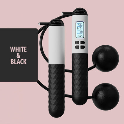 Portable Skipping Rope with Digital Counter and Weights