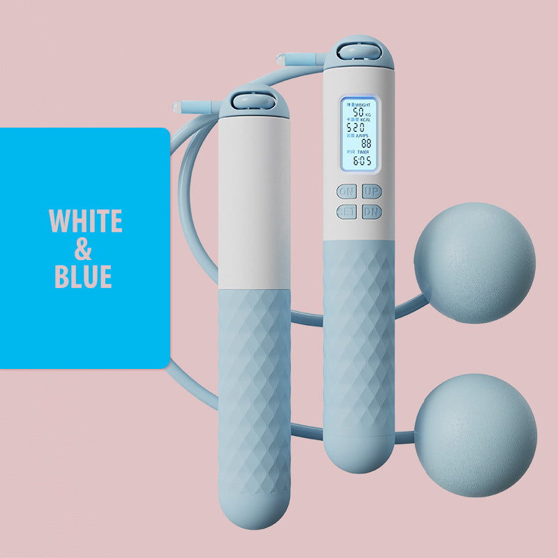 Portable Skipping Rope with Digital Counter and Weights