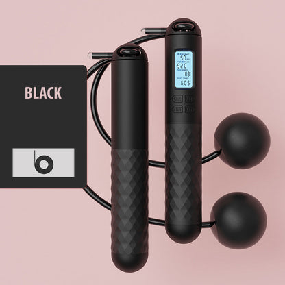 Portable Skipping Rope with Digital Counter and Weights