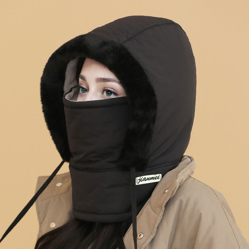 Warm Fleece Lined Snow Hat with Face Mask