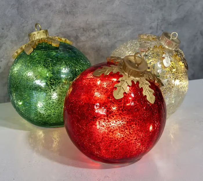 Soft LED Christmas Ornament Ball with Timer - Halri