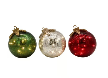 Soft LED Christmas Ornament Ball with Timer