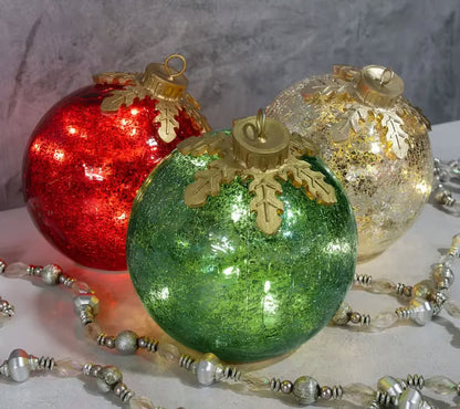 Soft LED Christmas Ornament Ball with Timer