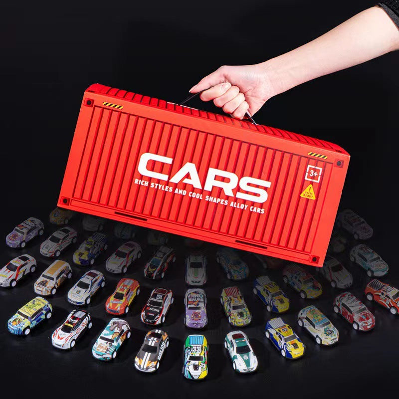 Mini Garage Playset with 48 Small Classic Cars - Halri